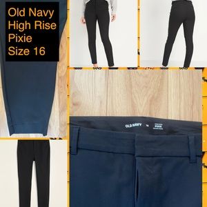 OLD NAVY HIGH RISE PIXIE PANTS SIZE 16